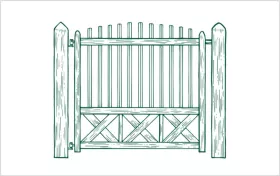 Houten poorten voor (paarden)weides | Ontdek ons Cottage model in verschillende houtsoorten | Een prachtige stijlvolle tuinpoort